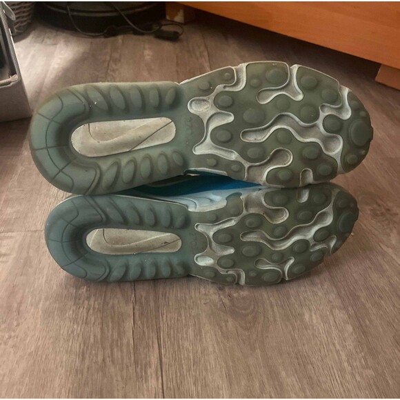 Nike React Air Max 270 Sneakers Mens Sz 9 M Green Running Shoes AO4971-301 - Picture 5 of 6